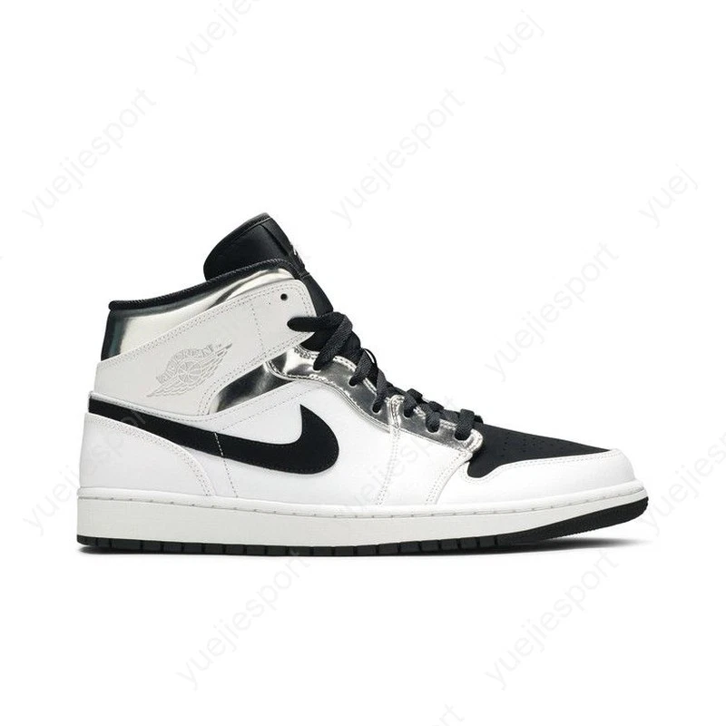 Air Jordan‎ 1 Mid SE, Think 16 Alternate, White/Metallic Silver/Black 11.5 Size 11.5 - Air Jordan 1 Mid SE, Think 16 Alternate, White  main image 3