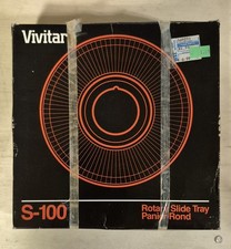Vivitar S-100 Rotary Slide Tray - Original Box - Holds 100 2X2 Slides