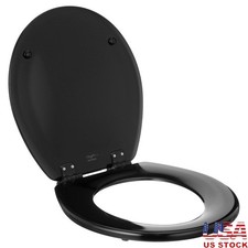 Enameled Wood Toilet Seat Easy Clean Fastening System Durable Never Loosens New