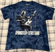 MAGLIETTA BRUCE SPRINGSTEEN & E-STREET BAND blu tie-dye 2024 WORLD TOUR uomo L