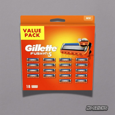 Gilette Fusion 5 Ersatz Rasierklingen 18 Stück für Fusion Rasierer Original -NEU