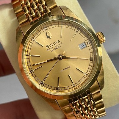 Raro orologio Bulova Super Seville calendario automatico quadrante