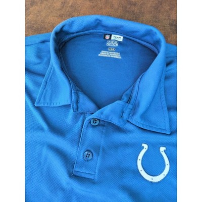 NFL Team Apparel Indianapolis Colts Polo Shirt Blue TX3 Cool Mens Large L