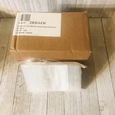 700 4" X 4" 2 Mil White Block Clear Zipper Lock Bags Plastic Reclosable Bags