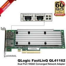Dell Qlogic QL41162HLRJ Dual-Port 10GBASE-T PCI-E 3.0x8 Network Card LP 2J3X7