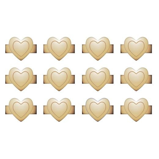 We R Makers Charm Staples 12pcs - Gold Heart