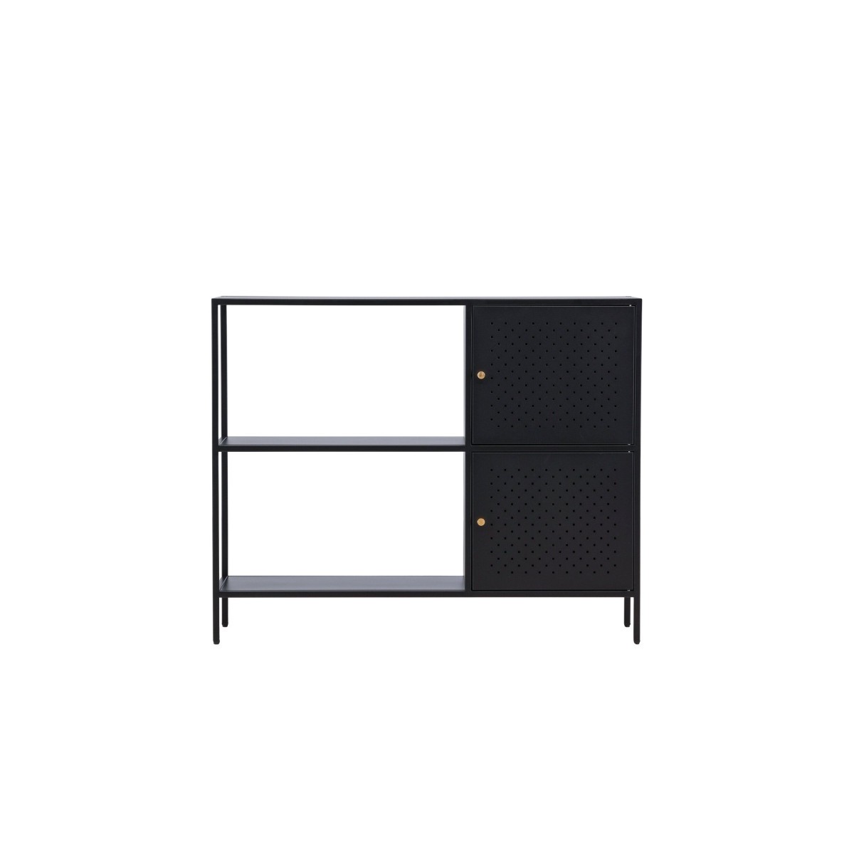 Console en métal noir Salta 100cm au design industriel épuré