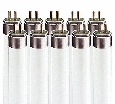 Luxrite F54T5/835/HO 54W 4FT T5 Fluorescent Tube Light 3500K 4200lm G5 10-Pack