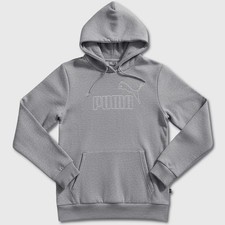 Puma ESS Elevated Hoodie - NWT Mens Size XL Light Grey - 45637-L7