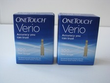 1 Box - OneTouch Verio Diabetic Blood Sugar Test Strips 100 Count Exp 2021-05-31