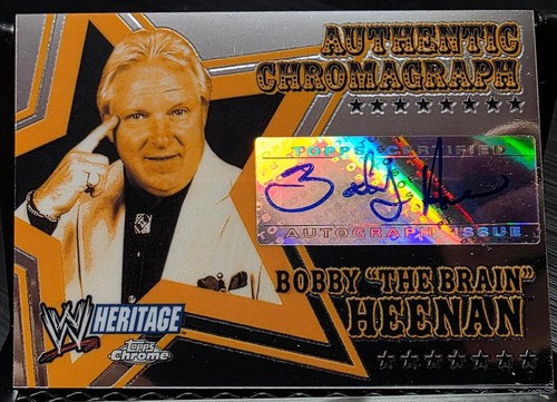 Bobby The Brain Heenan 2006 Topps Heritage Chrome WWE Autographs card