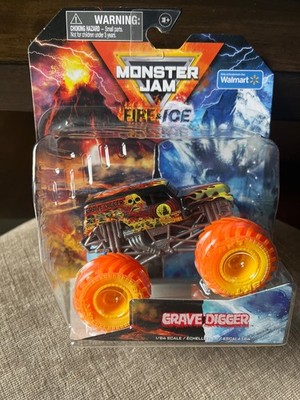 Monster Jam Fire & Ice Grave Digger 1:64 Scale Monster Truck Walmart Exclusive