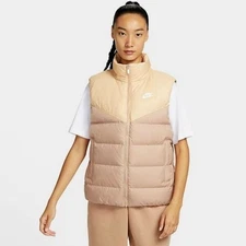 NWOT NIKE Therma-fit Windrunner 550fill Power Down Vest In Brown women’s SMALL