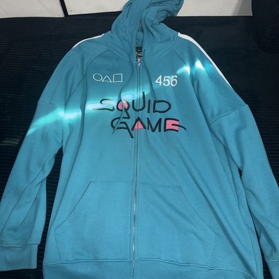 Netflix Squid Games Full Zip Hoodie Player 456 2XL