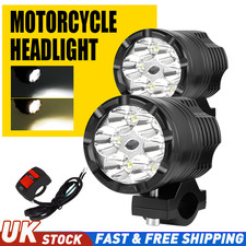 2x 60W 6000LM LED Spot Light Pods White Amber Fog Lamp For Car Bike 12V-80V New