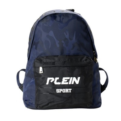 Plein Sport Unisex Military Print Navy Blue ''ZAINO EASTPAK'' Backpack Bag