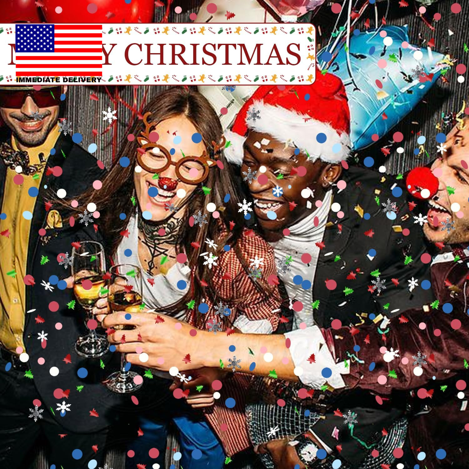 Confetti Cannon Christmas Multicolor Party Poppers 2 Pack Confetti Popper 12 Inc