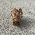 Vtg Wicker Bug Insect Fly Boho Woven Sculpture Bug Decor Cottagecore MCM Cricket — photo 2