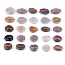 Engraved Inspirational Stones 25 Different Words 