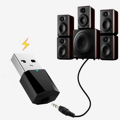  Mini-USB-Empfänger Stereo-Sound-Audio-Empfänger mit Audiokabel für Home Office