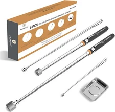 Mulwark 5 pcs Telescoping Magnetic Pickup Tool with Strong Pull Force: Small 