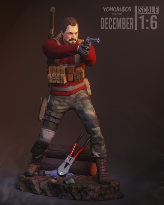Barry Burton | Resident Evil Revelations 2 | 1/6 Scale UNPAINTED Resin Kit