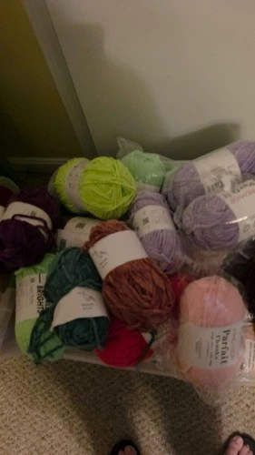 10 Skein Plush Chenille Yarn Mystery Box Mixed Brands Colors New image 2