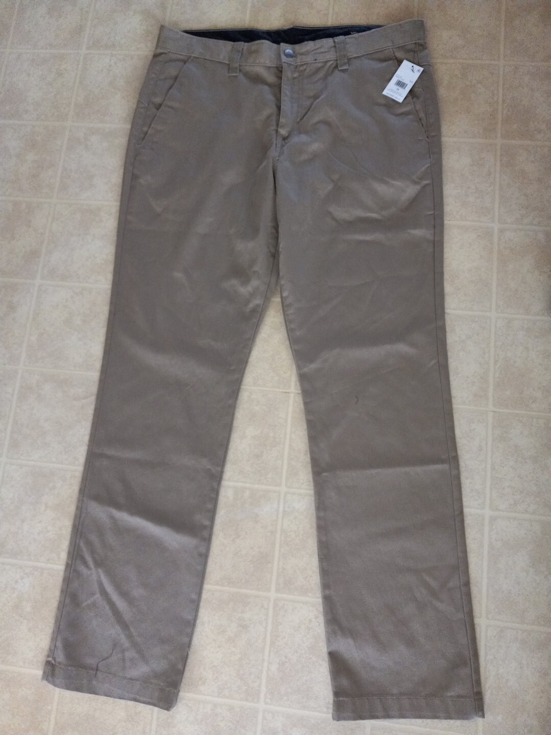 NEW Volcom VMONTY TAN PANTS SZ 36X33
