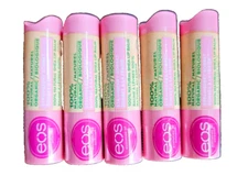 5 Pack Eos 100% Natural & Organic Shea Lip Balm Stick - Strawberry Sorbet 0.14oz