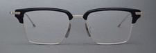 Thom Browne ACETATE AND TITANIUM RECTANGULAR EYEGLASSES Size 52