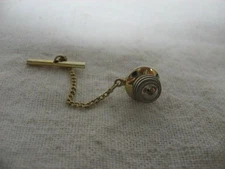 Vintage Tie Tack Lapel Pin: CONCENTRIC CIRCLES SPHERE