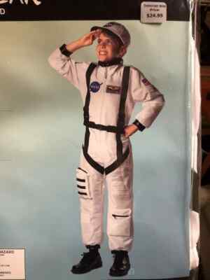 Astronaut Flight Commander Halloween costume - size LARGE (10-12) UP TO 90 LBS