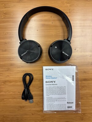 Sony MDR-ZX330BT On-Ear Wireless Headphones - Black Tested Sony MDR-ZX330BT On-Ear Wireless Headphones - Black Tested