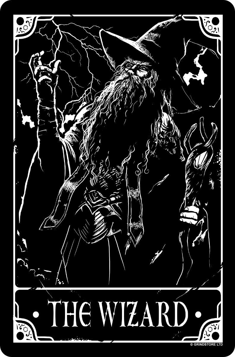 Deadly Tarot - The Wizard Small Tin Sign