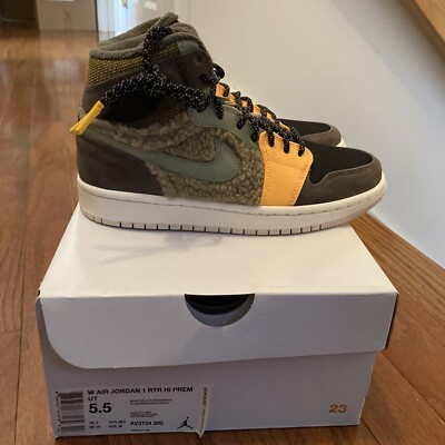 Nike Air Jordan 1 Retro High Premium Utility Pack AV3724-200 Women Size 5.5 New
