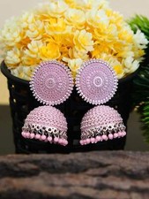 Indian Oxidised Silver Party Wear Jhumka Earrings for Women  Girls