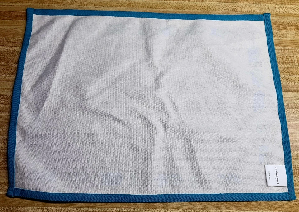 6 Canvas Placemats. Southwest, Western Arrow Design. Turquoise. - Image 3 of 4