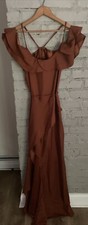 ASOS Evening Dress Copper Off The Shoulder Size 6