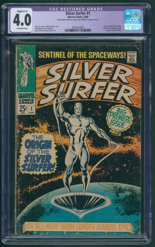 Silver Surfer #1 CGC 4.0 VG Restored Origin of The Watchers Marvel Comics 8/68