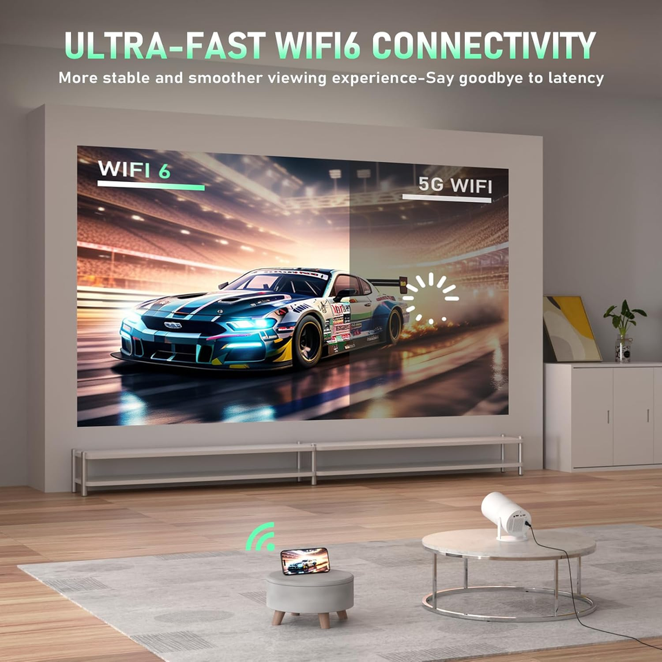 [Electric Focus] Mini Projector 4K 1080P Supported with Android TV