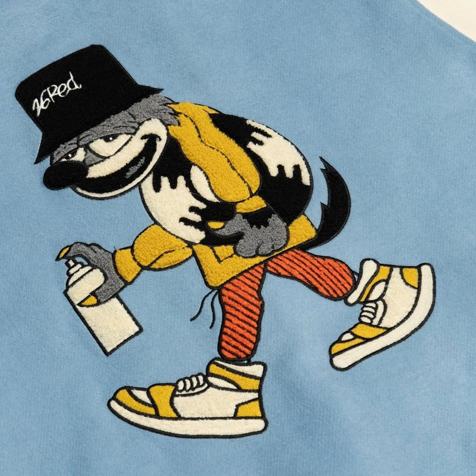 Chaqueta Universitaria Gato Retro 26 Roja Talla L. ¡Agotada! Foto 3 de 4