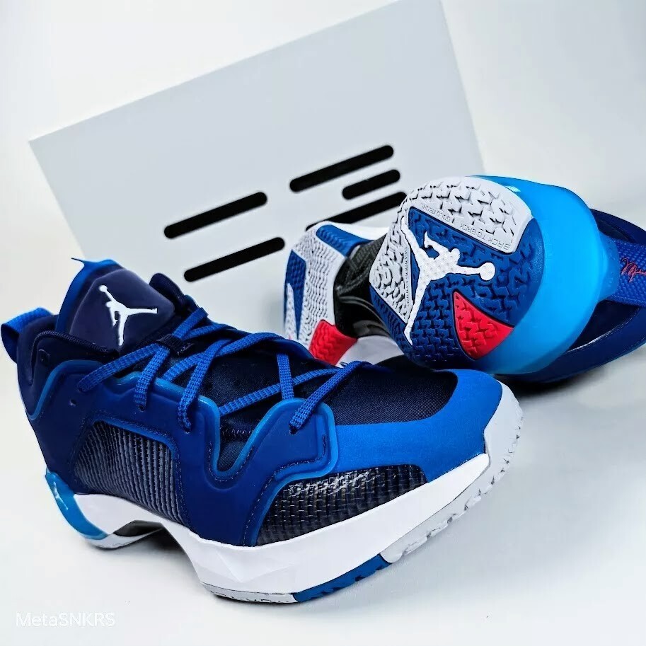 Air Jordan 37 Low US 13 Mens Blue White Black Red Nike Basketball DV9909 401 NIB