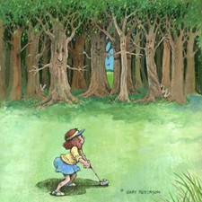 Ceramic Backsplash Tile Mural Comical Fun Kitchen/Bathroom - Through The Trees