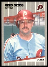 1989 Fleer Greg Gross Philadelphia Phillies #568