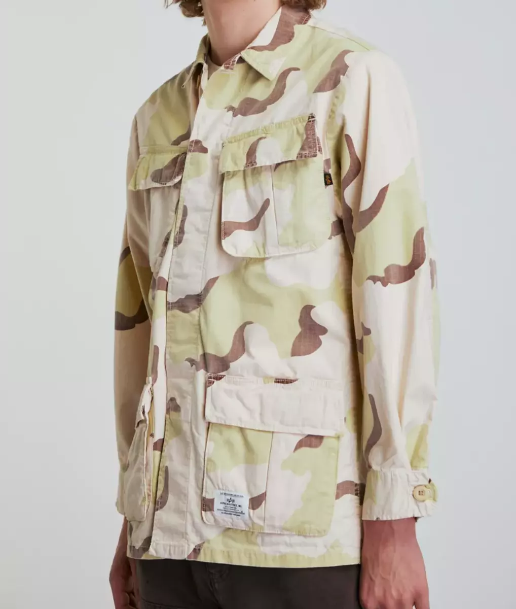 Alpha Industries Jungle Fatigue Men Shirt Jacket Desert Camo MSJ52000C1 |  eBay