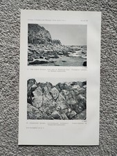Green Saddle at Kennack Cove & Serpetine Quarry, Lizard - Vintage Print - 1946