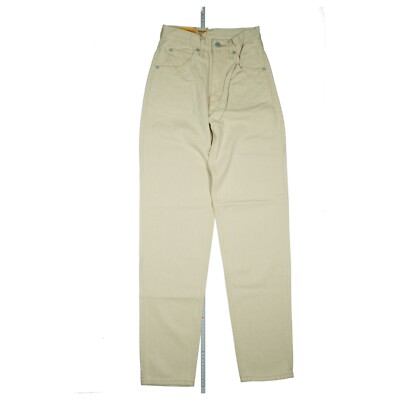 Edwin Newton Slim Womens Jeans Trousers 80s 90s Legendary 26/32 W26 L32 Beige NEW