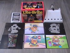 Lite-Brite VTG 90s Original Milton Bradley Hasbro Box, Pegs, Sheets