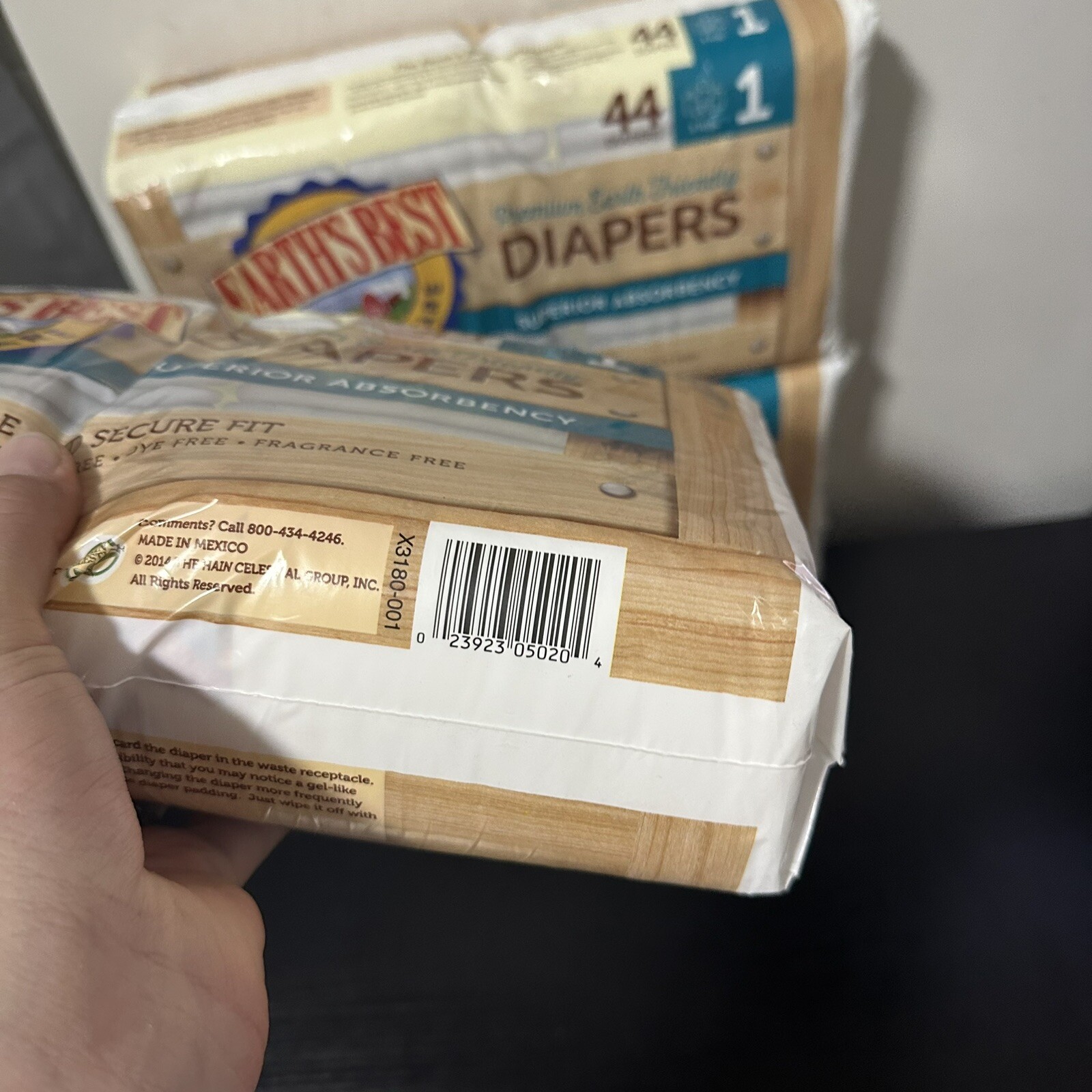 Earths Best Diapers Size 1 3 Packs 44 Count 132 Total