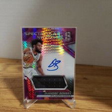 2016-17 Panini Spectra Spectacular Swatch Pink 30/49 DeAndre' Bembry  Auto RC